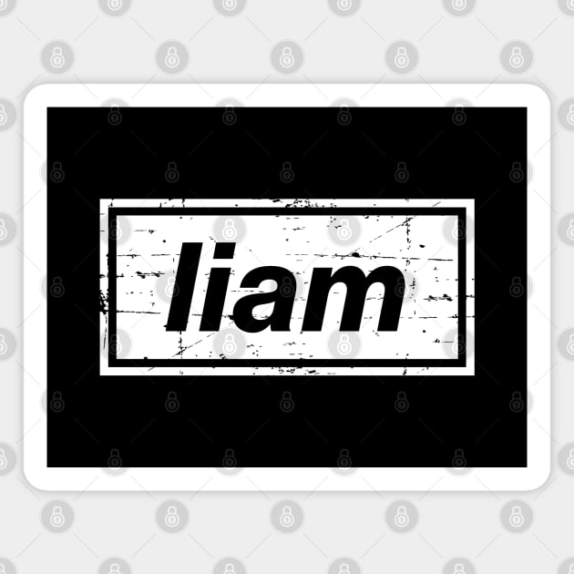 Liam - The Mancunian Indie Music Man White Magnet by Butter Creative